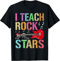 I Teach Rockstars Band Vibes Teacher Rocks My Music Teaching T-Shirt