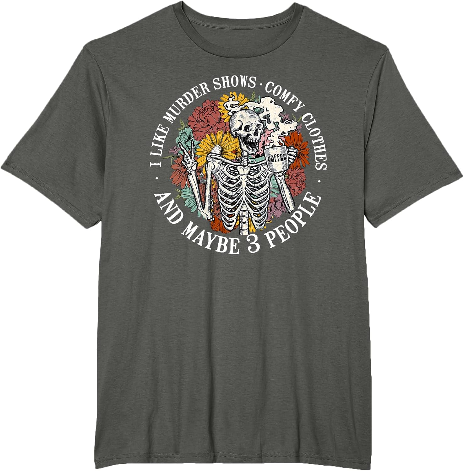 I Like Murder Shows Comfy Clothes Halloween Skull
