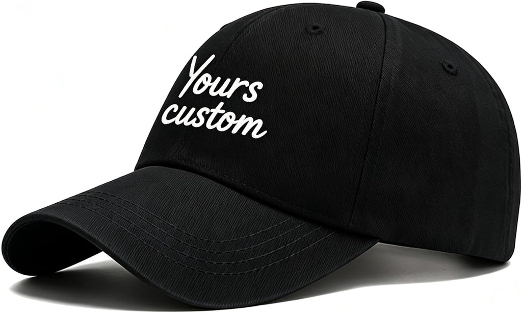 Custom Hat with Embroidered Name Text,Customizable Baseball Cap for Men Women,Personalized Hat Kids Adults Adjustable Buckle