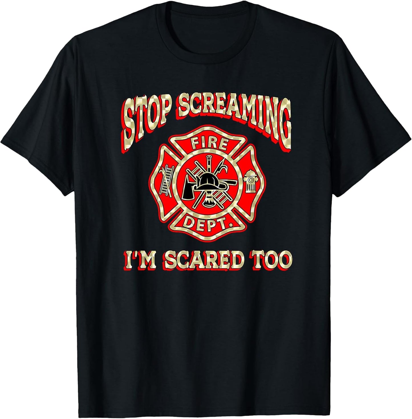 Fire engine truck lettering fire department flag