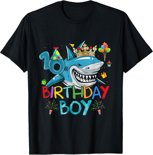 10th Birthday Shark Ocean Theme 10 Years Old Boy