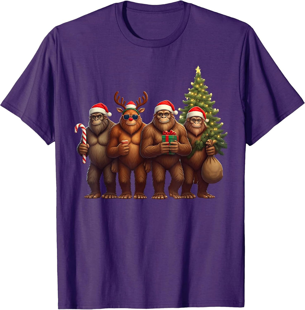 Funny Sasquatch Christmas Pajamas Bigfoot Lights