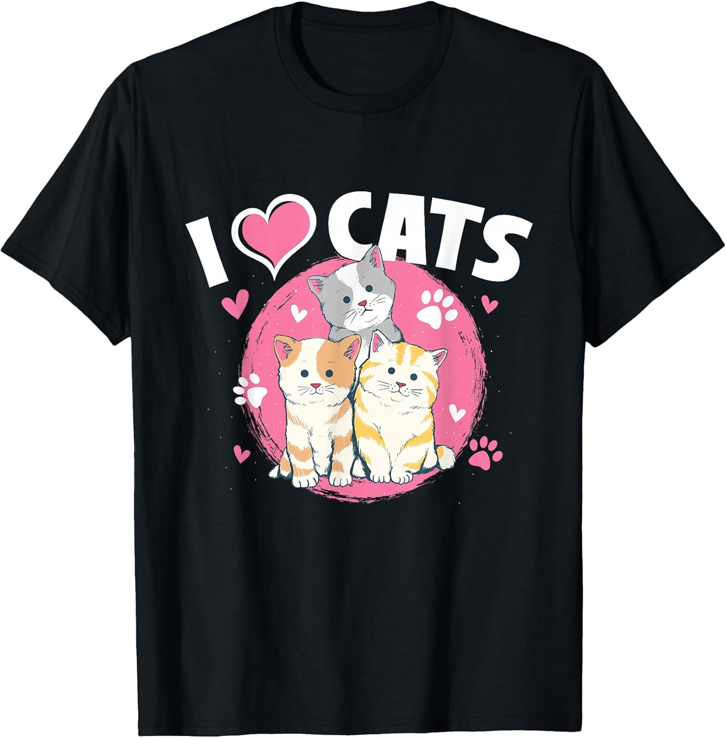 I Love Cats - Feline Animal Lover Pet Owner Veterinarian T-Shirt