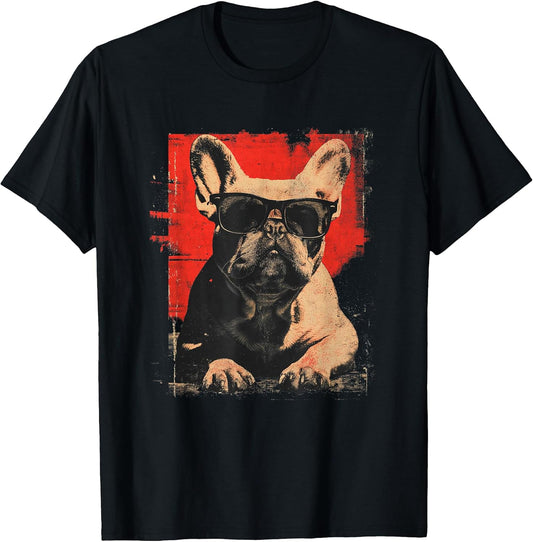 French Bulldog Dad Funny Dog Lover Vintage Father's Day T-Shirt
