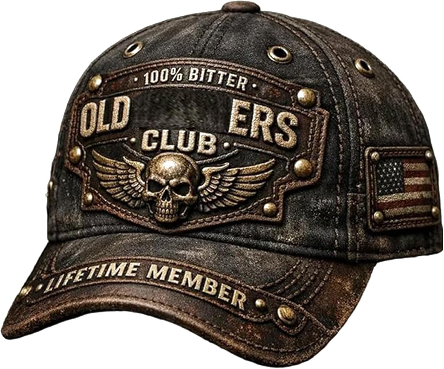 Old Club-Vintage Baseball Cap, Unisex Retro Old Club Hat Gift for Men & Women Black