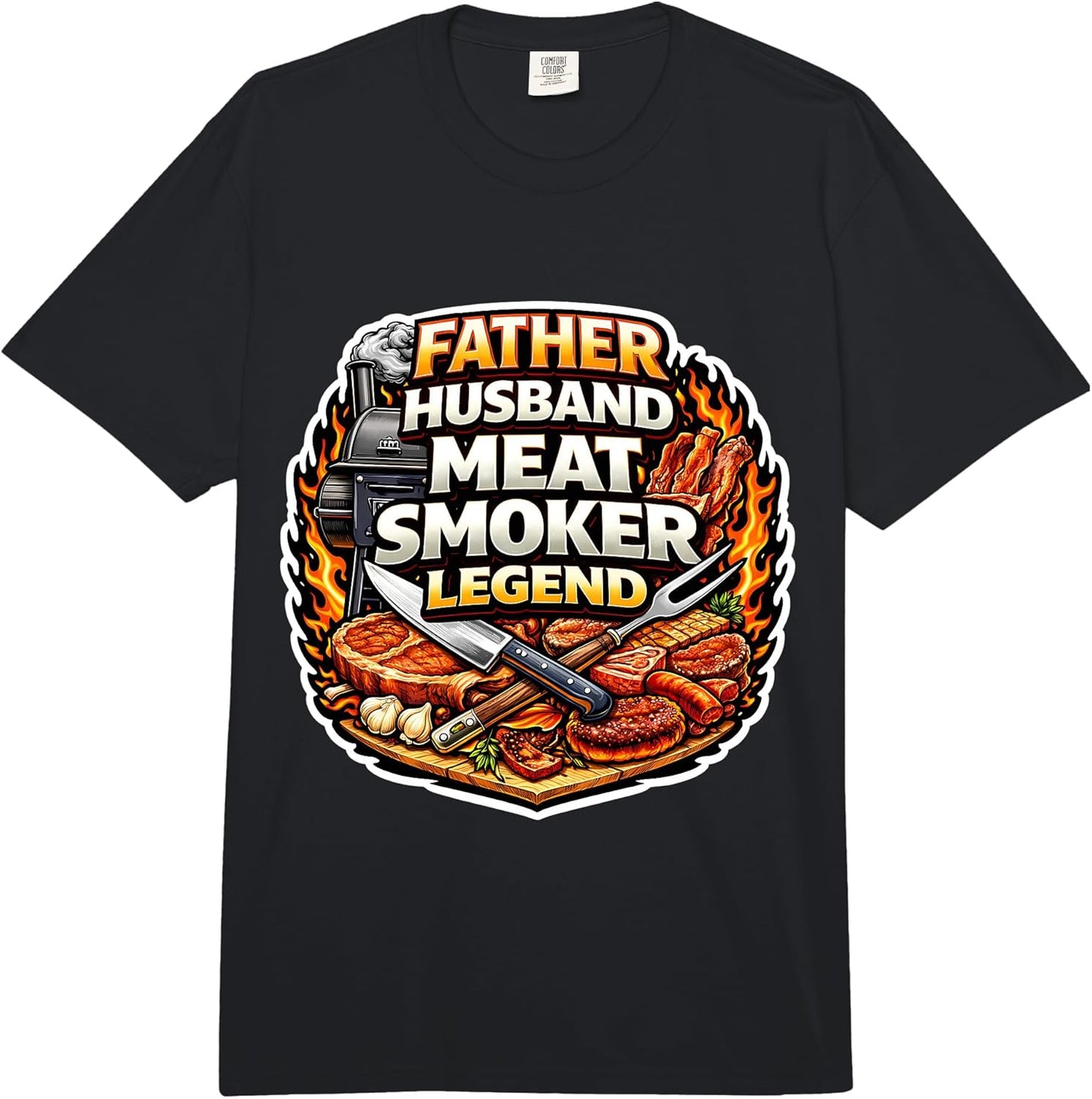 Father Husband Meat Smoker Legend Funny Dad Merch