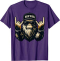 Bigfoot Rock On Sasquatch Heavy Metal Vibes Men Women Kids T-Shirt