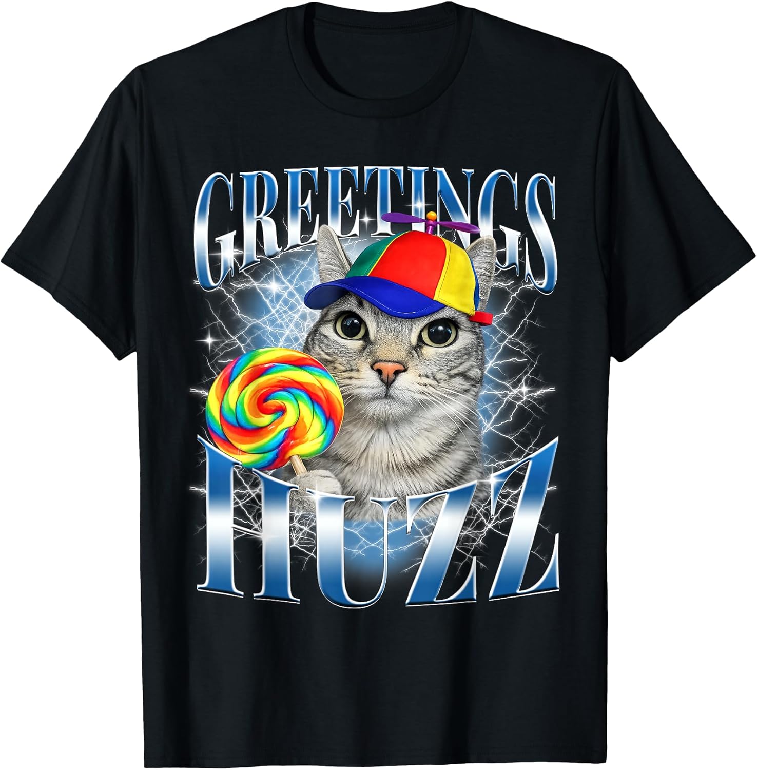 Greetings Huzz Funny Lollipop Cat Meme Men Women