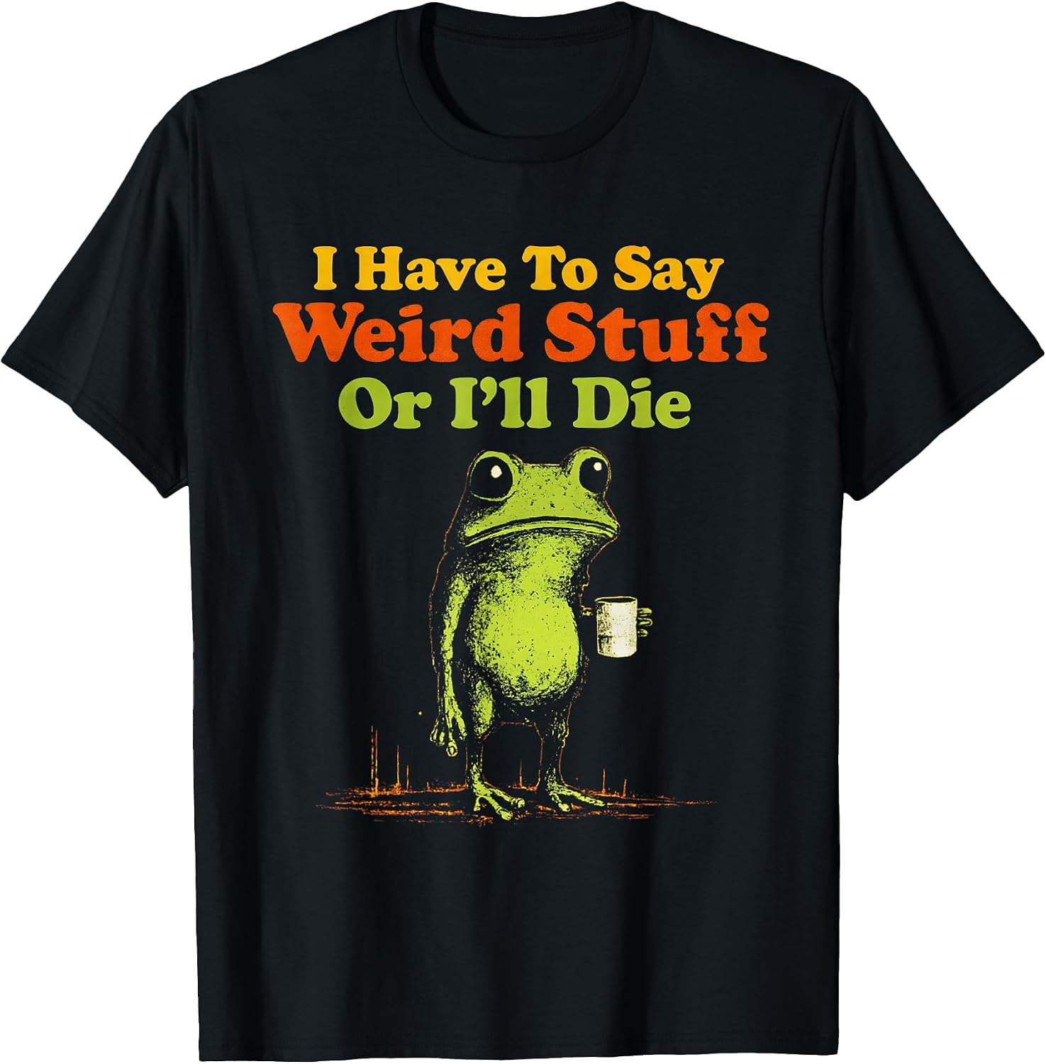 Funny Frog Meme Weirdcore Aesthetic Coffee Design