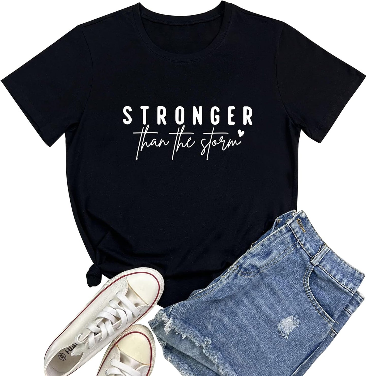 Women Stronger Graphic Tees Cute T-Shirts