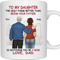Wrappiness Personalized Coffee Mug for Daughter from Dad - Custom Coffee Mugs With Names - Thoughtful From Father to Daughter Gift For Birthday