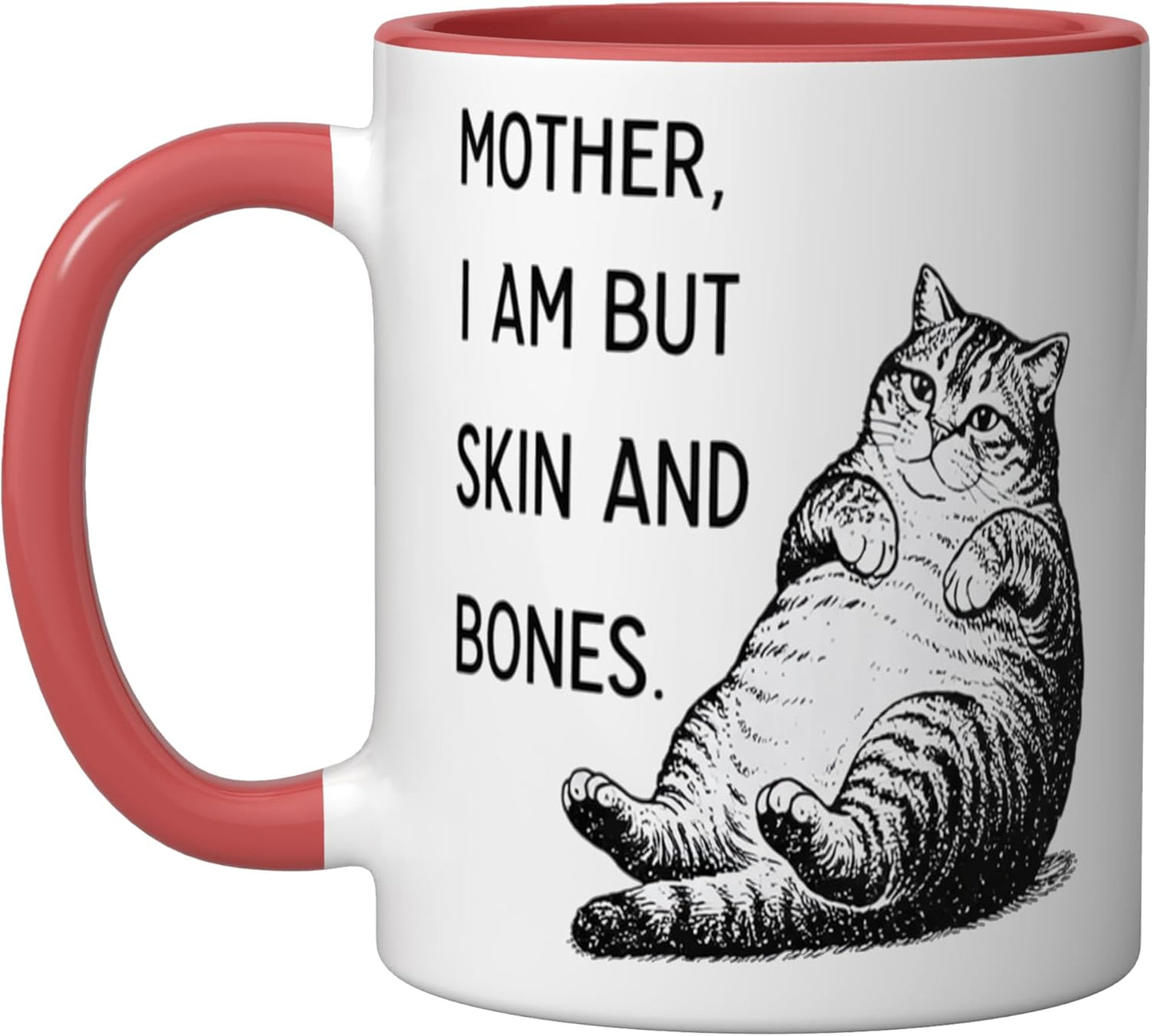 Funny Cat Shirt Mother I am But Skin And Bones cat