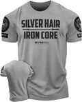 Silver Hair Iron Core Workout Shirts for Men