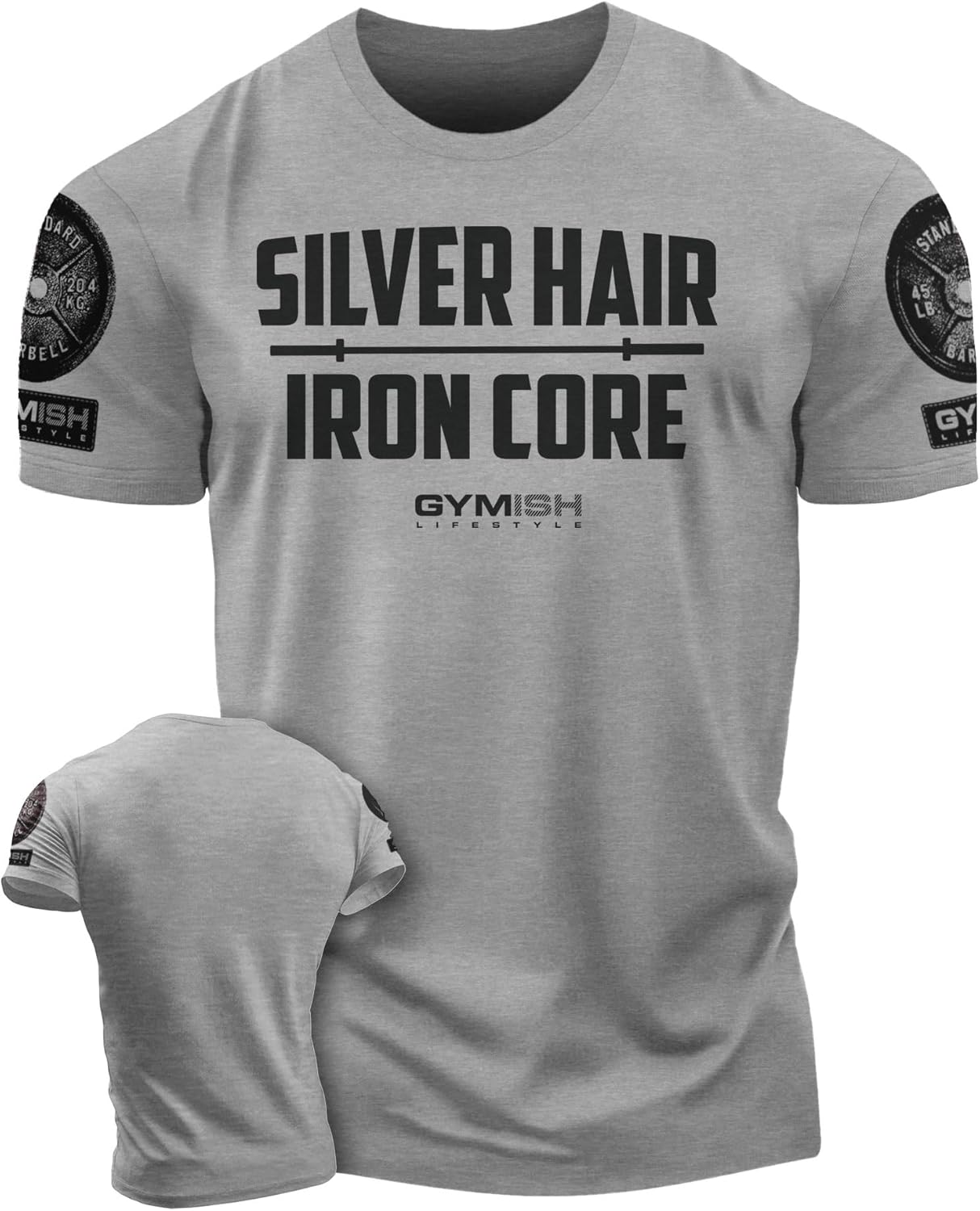 Silver Hair Iron Core Workout Shirts for Men