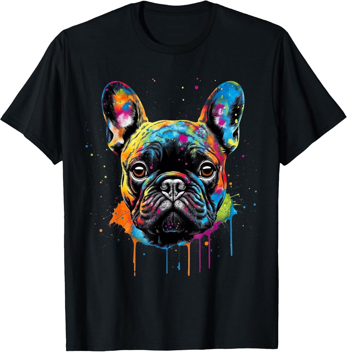 Proud to Be A Frenchie Lover Colorful Frenchie Dog Lover T-Shirt