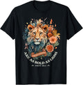 Bible Verse Proverbs 28:1 Jesus Lion Retro Flowers