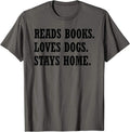 Funny Dog Gifts Reads Books Loves Dogs Stays Home