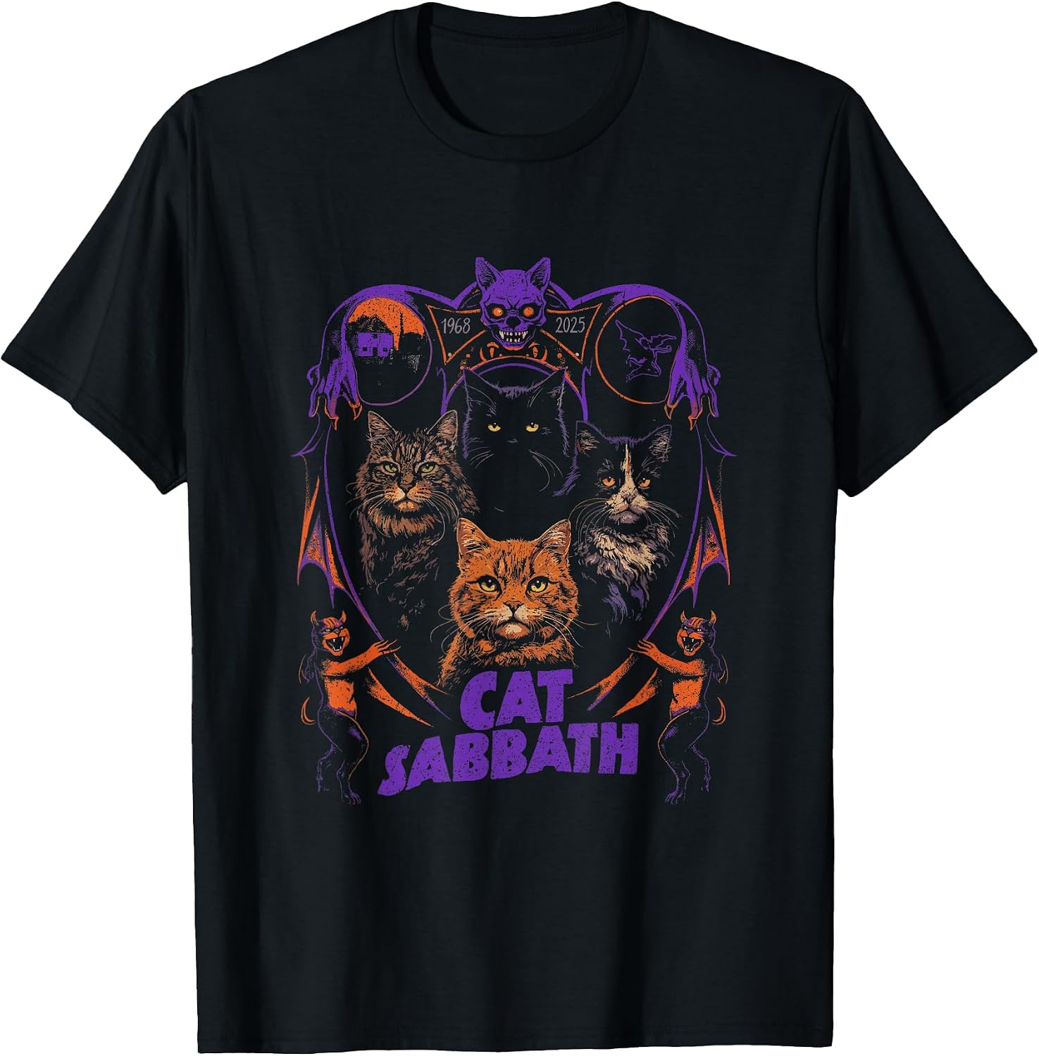 Cat Sabbath Feline Heavy Rock Band Parody T-Shirt