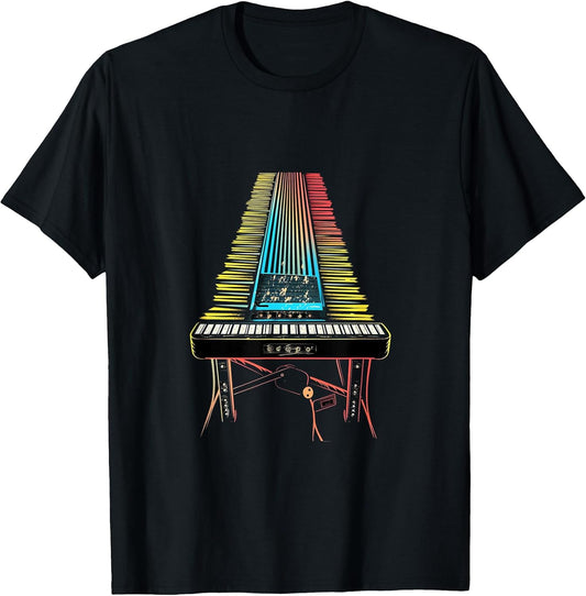 Pedal Steel Guitar Guitarist Band Music 80s Retro Vintage T-Shirt