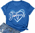 Baseball Shirt for Women Baseball Mom Shirt Baseball Heart Graphic Tee Game Day Short Sleeve Tops