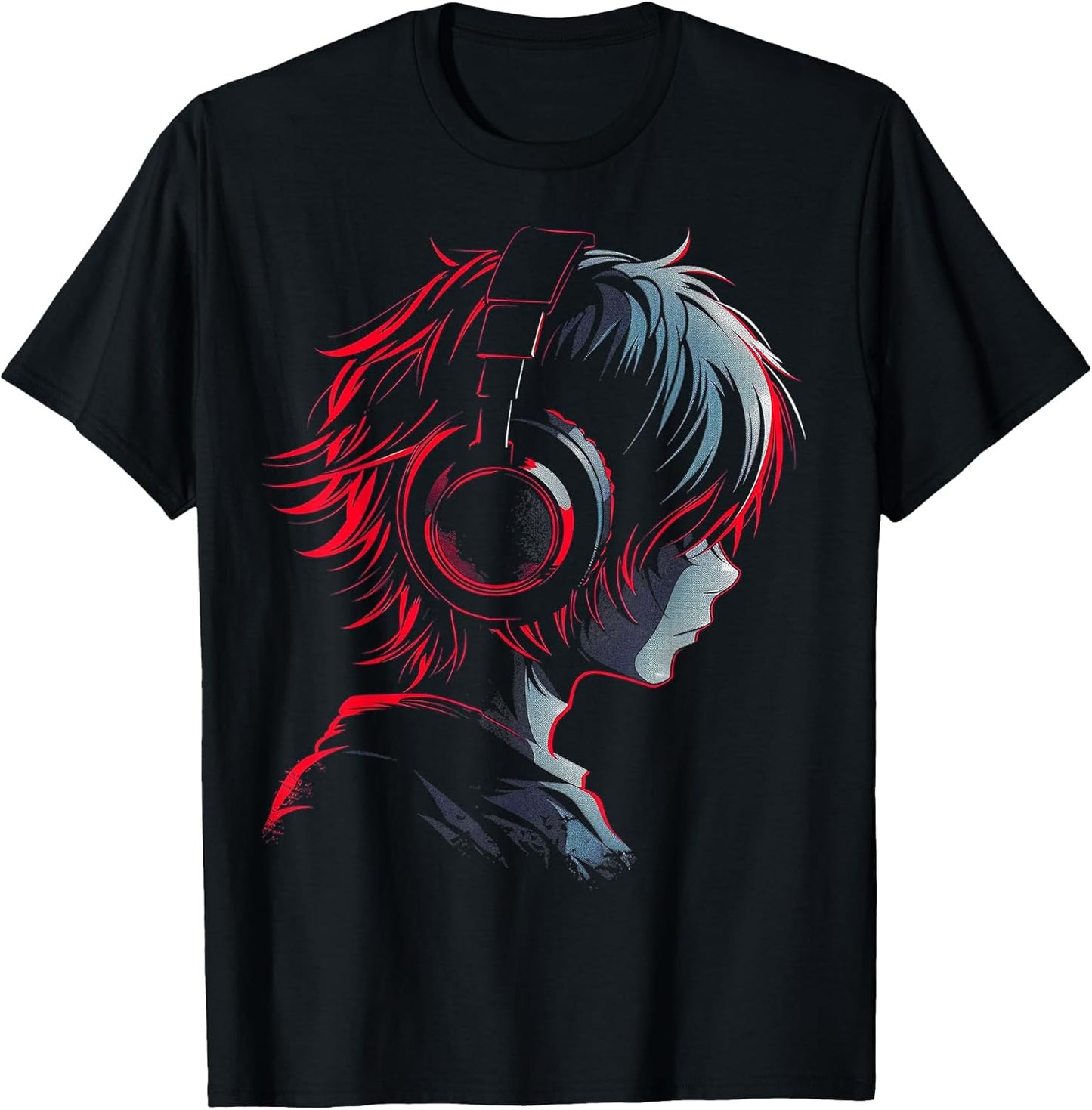Anime Manga Graphic Headphone Artwork Anime T-Shirt