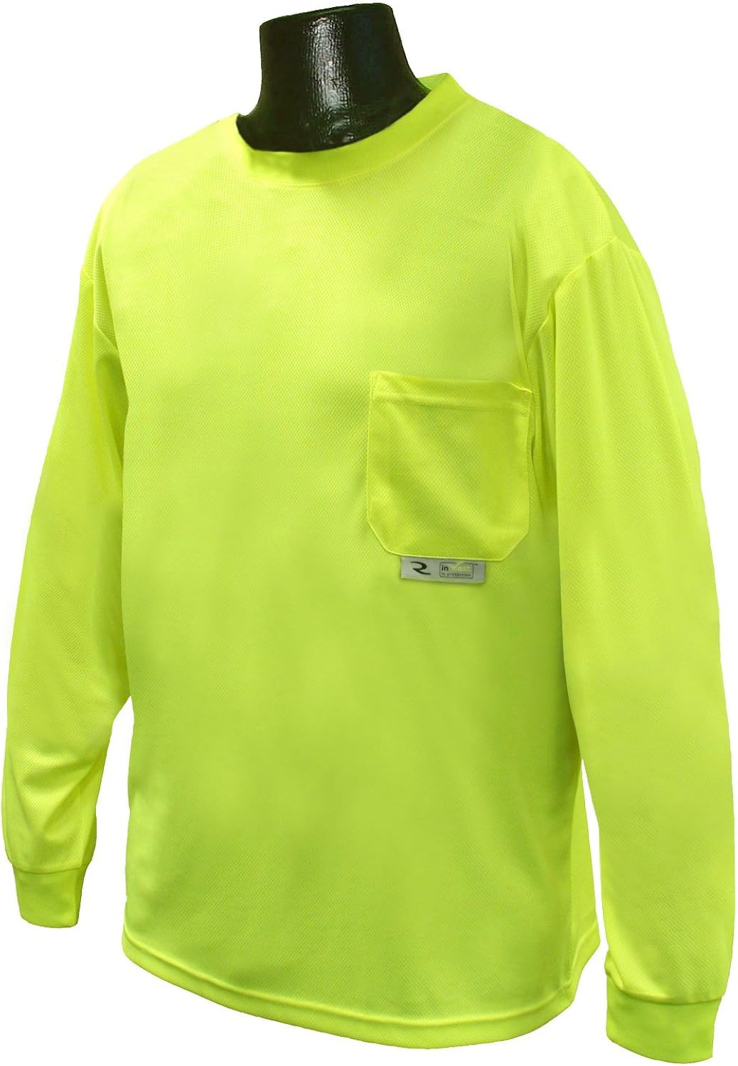 Long Sleeve T-Shirt, Unisex, L, 22 in., Grn