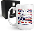 Hogg Trump Mothers Day Mug, 15 oz Ceramic Mommy Coffee Cup, Mom Mug, Best Mom Ever, Funny Mothers Day Gifts Funny, Coffee Cup for Mothersday, Mother's Gifts from Son, Trump Merchandise
