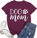 Dog Mom Shirt for Women Dog Paw T-Shirt Dog Paw Pet Lover Tee Tops