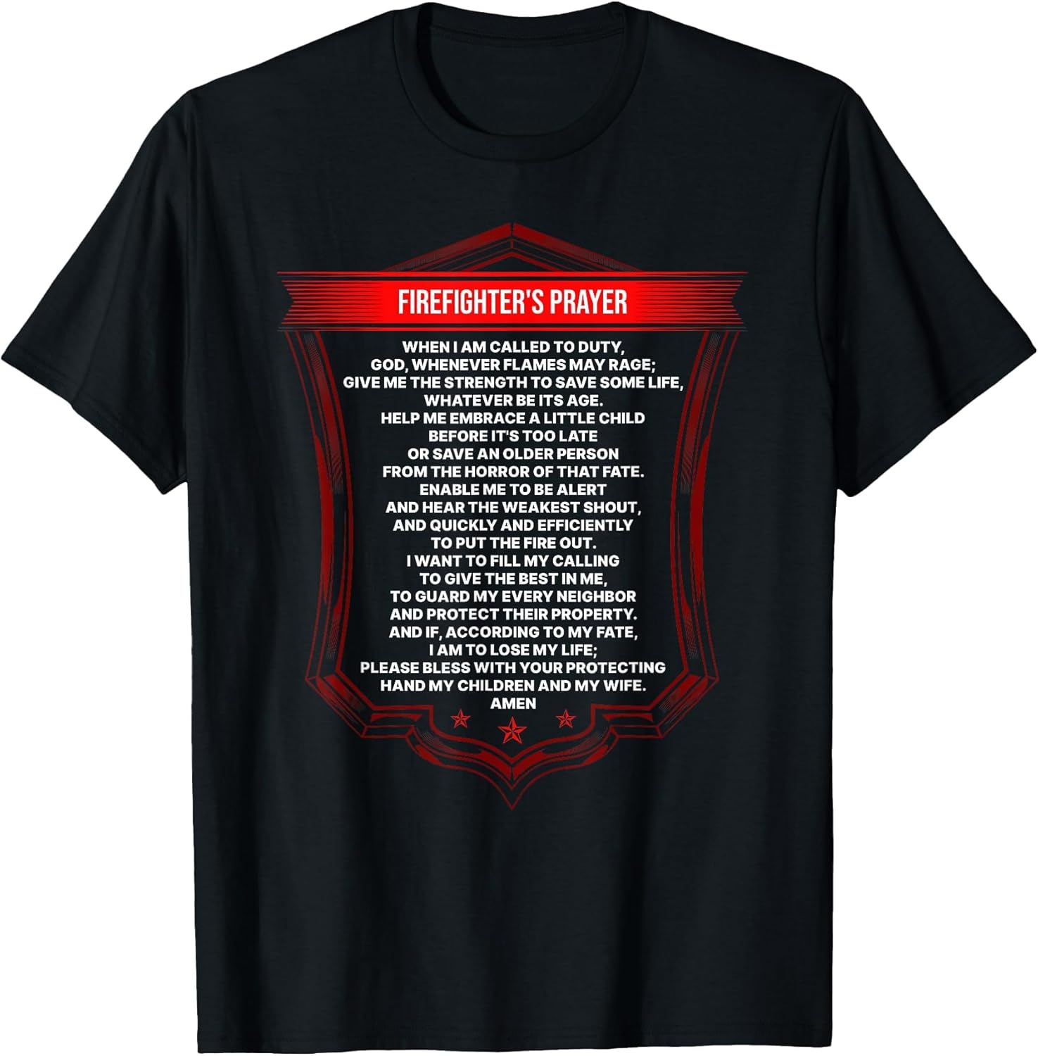 Firefighter's Prayer Apparel
