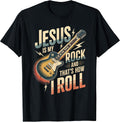 Christian Guitar Musican Apparel Jesus Is My Rock
