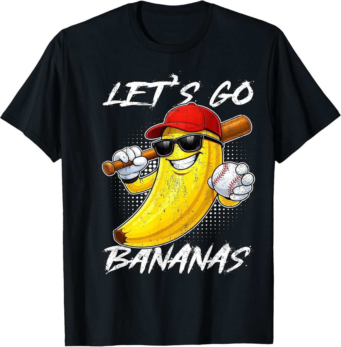 Cute Let's Go Bananas Baseball For Men Women Kids