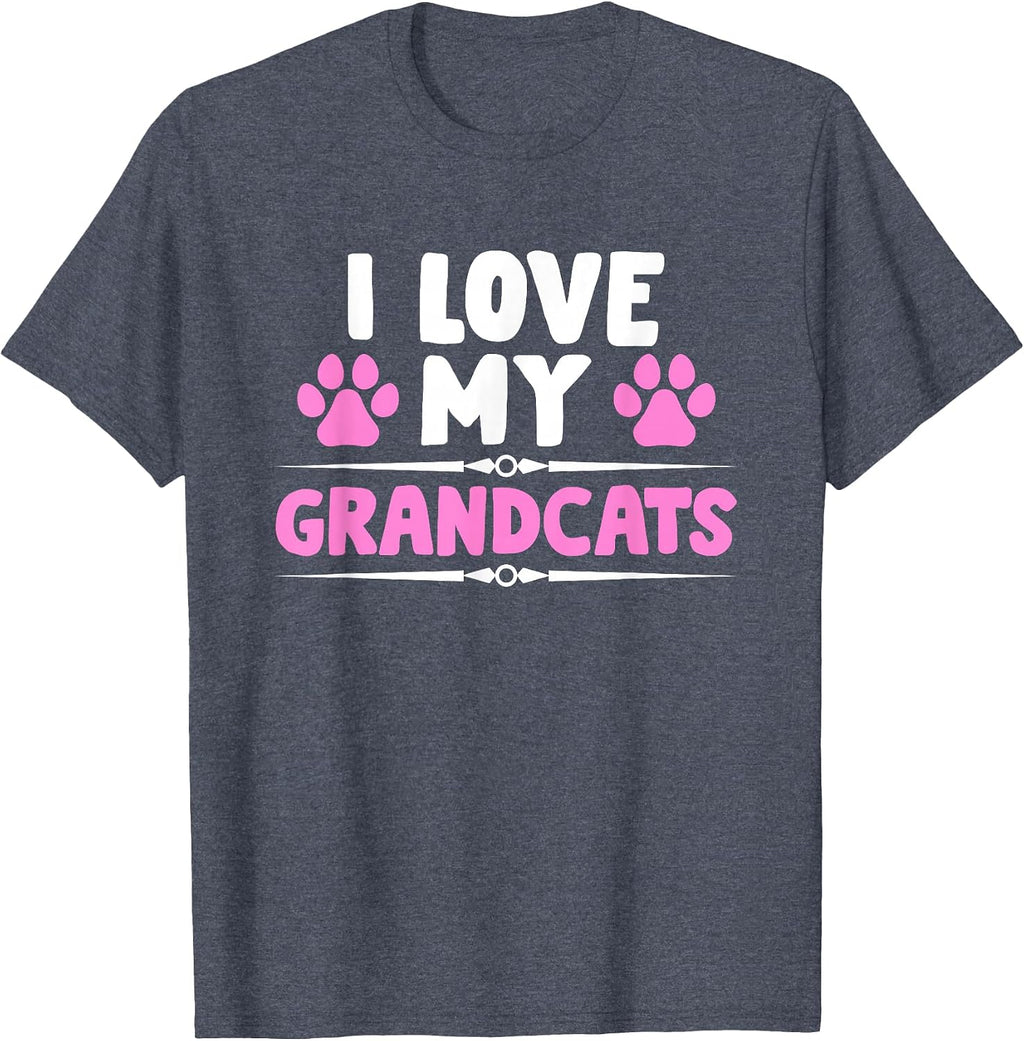 I love my Grandcats - Cat Lover Granddad Grandma Grandparent T-Shirt