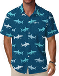 Men's Hawaiian Shirt Short Sleeve, Tropical Beach Button Down Shirts Floral Casual Summer Vacation Tops
