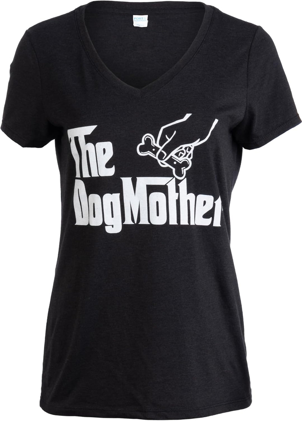 The Dogmother | Funny Cute Dog Mother Mom Owner Pet Doggo Pup Women V-Neck T-Shirt