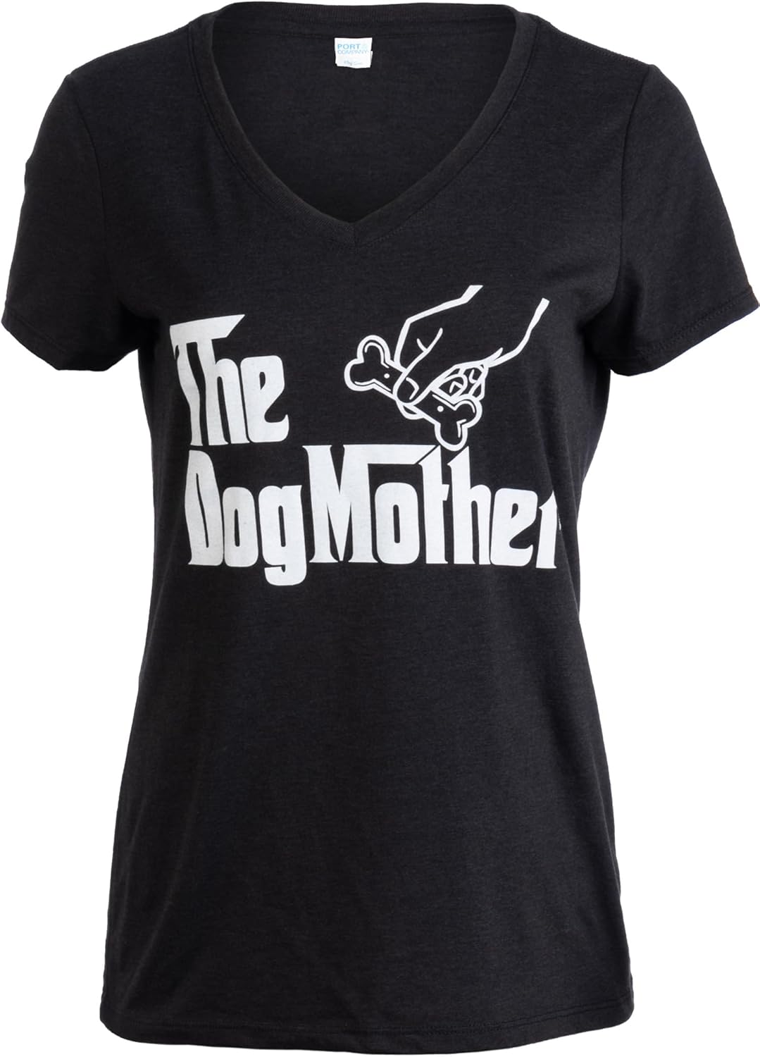 The Dogmother | Funny Cute Dog Mother Mom Owner Pet Doggo Pup Women V-Neck T-Shirt