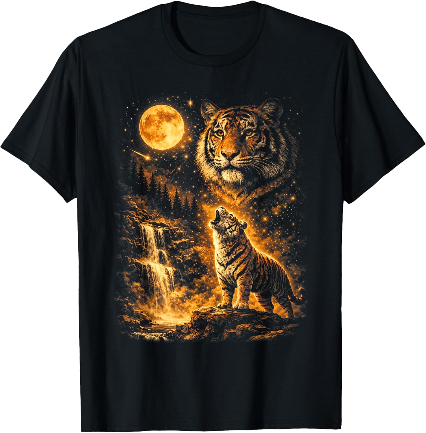 Tiger Lover With The Moon Apparel Men Women Kids