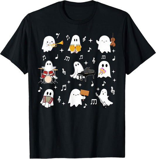 Halloween Ghost Playing Musical Instruments Outfit