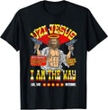DCC Uzi Jesus I Am the Way Character Stats RPG Books T-Shirt