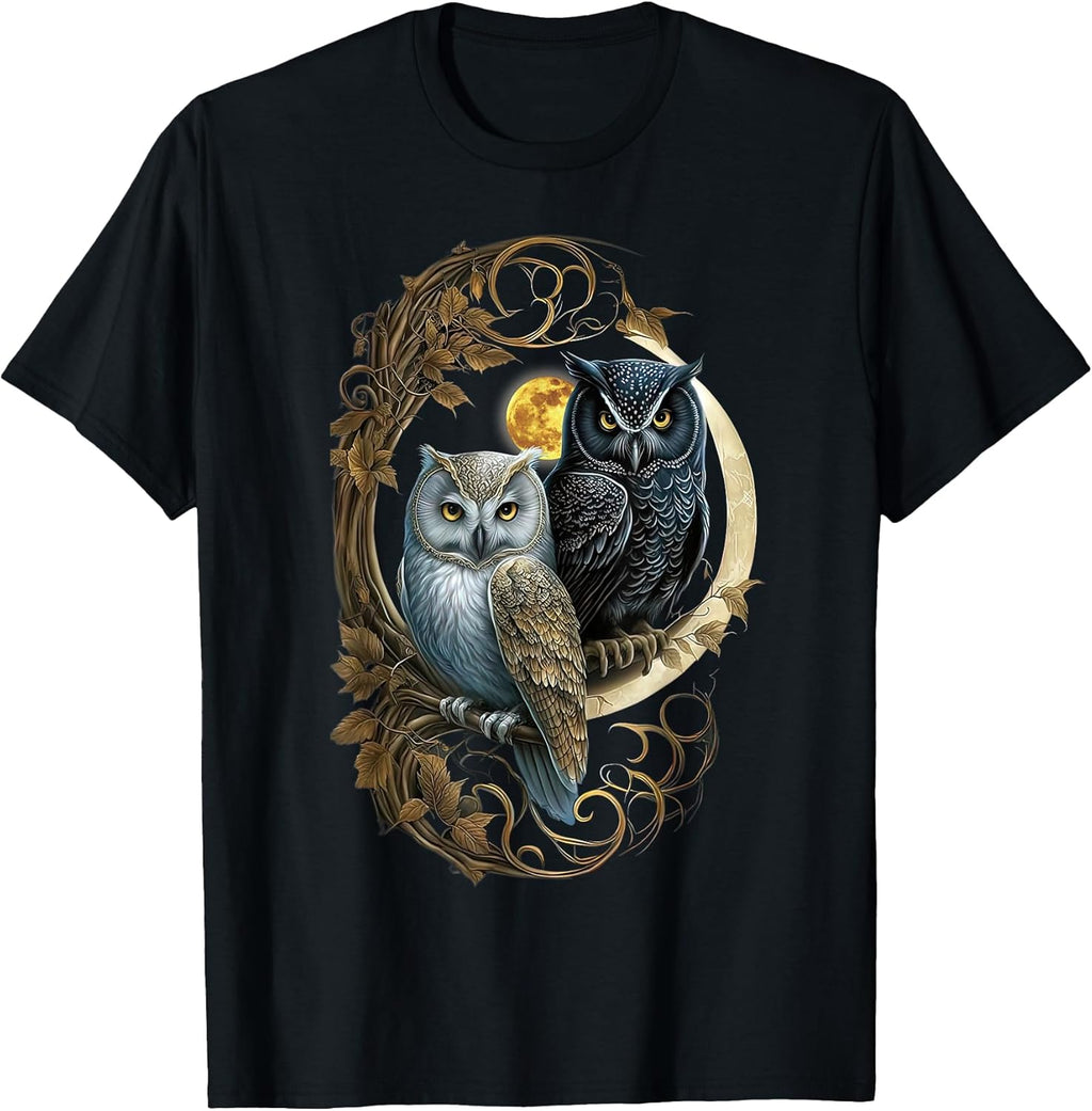 Moon Owl Birds Owl Gifts Graphic