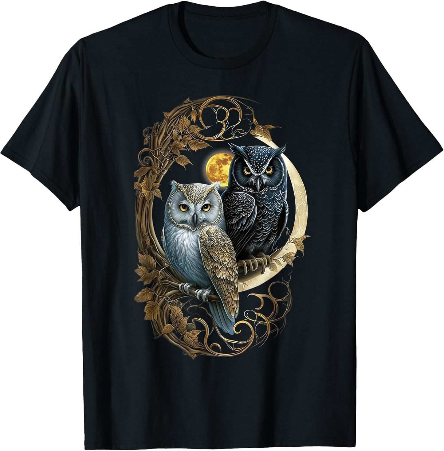 Moon Owl Birds Owl Gifts Graphic