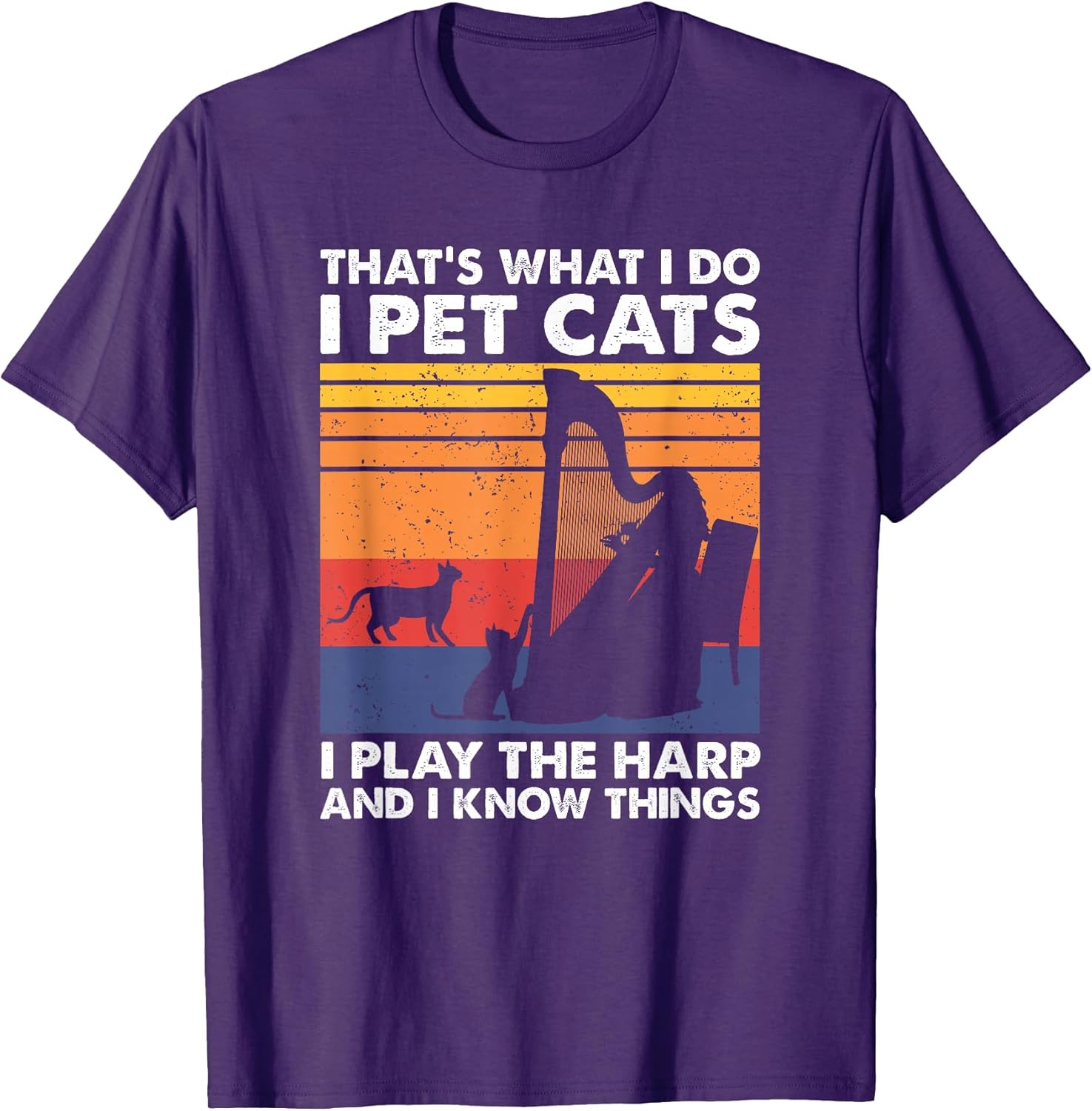 Funny Harpist and Cat Lover Apparel