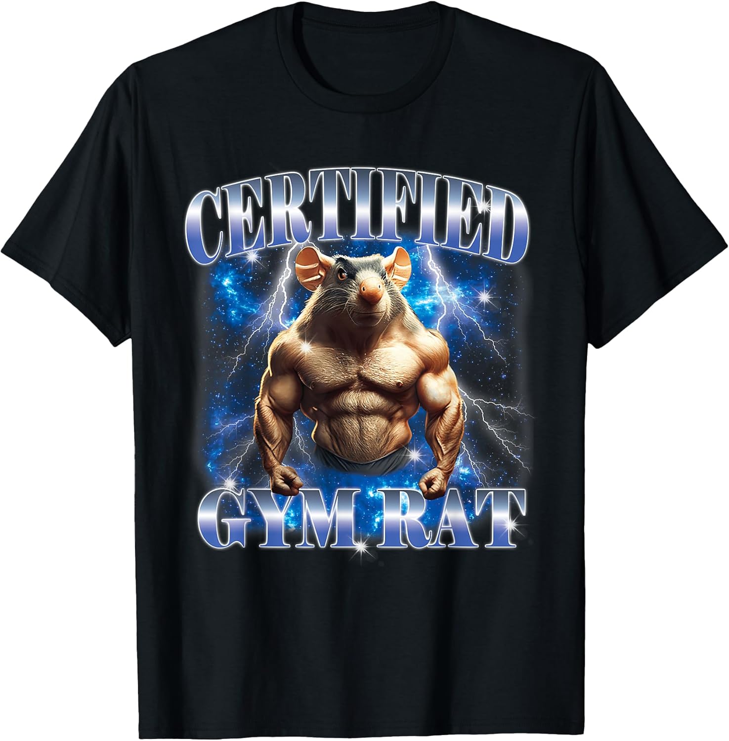 Workout Gym Lovers Rat Funny Meme Men Shirt