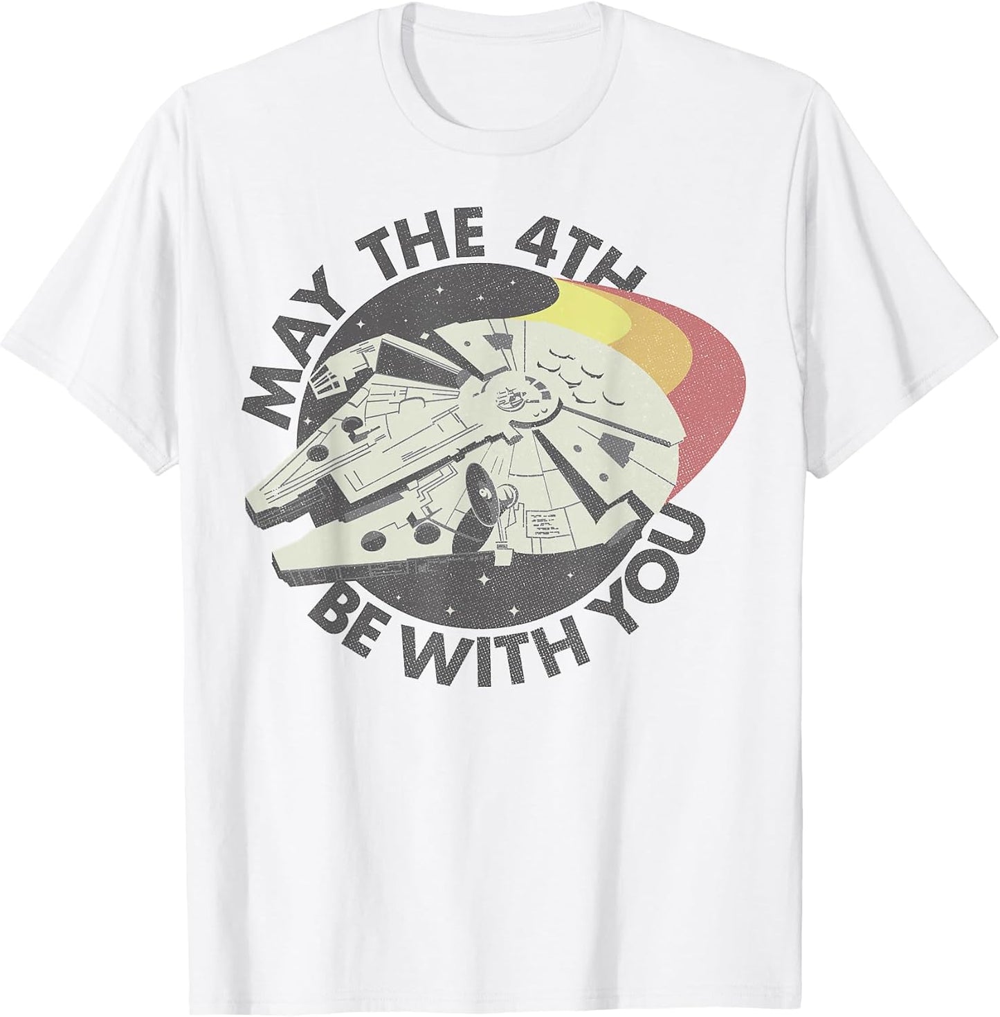 Millennium Falcon May The 4th Be With You Retro T-Shirt
