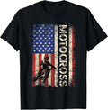 Motocross Dirt Bike USA Flag Tees