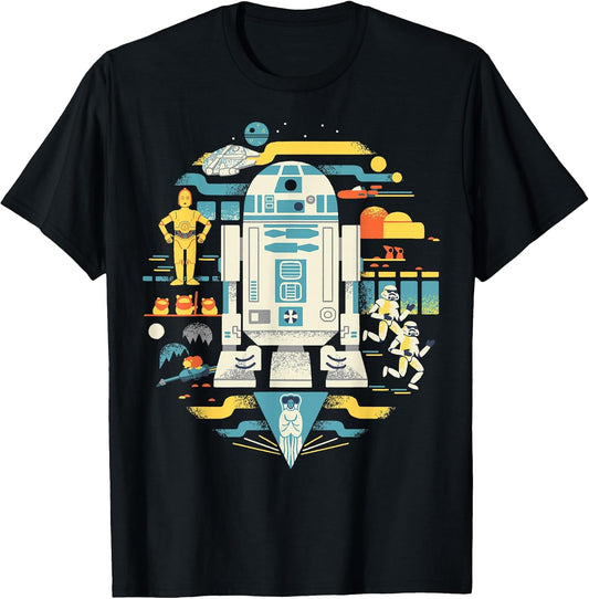 R2-D2 Circle Collage T-Shirt