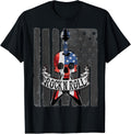 Rock N' Roll Guitar American Flag Vinatge T-Shirt Music Band T-Shirt for Women Kids Men