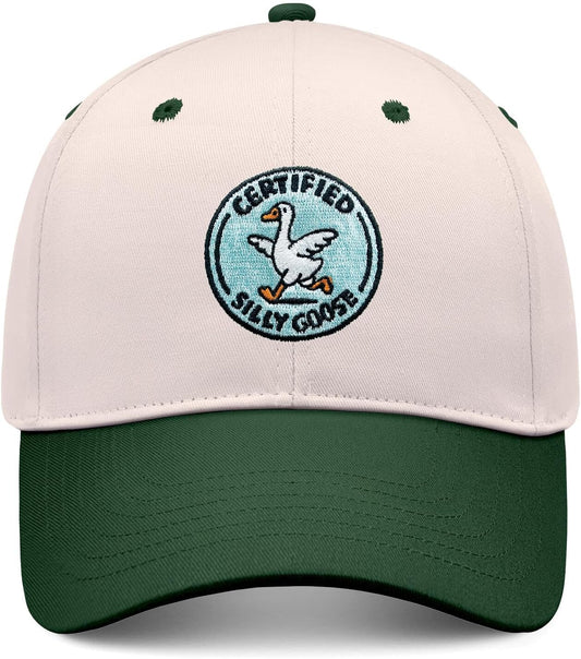 Silly Goose Baseball Cap, Funny Embroidered Hat for Men Women, Trendy Gift Vintage Trucker Hats,Snapback Caps Dad