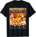Mozzarella Cheese Sticks Bootleg Rap CD Aesthetic Funny Meme T-Shirt