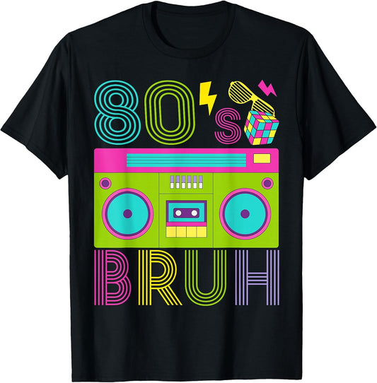 Funny 80s BRUH Outfit For Kids Boys