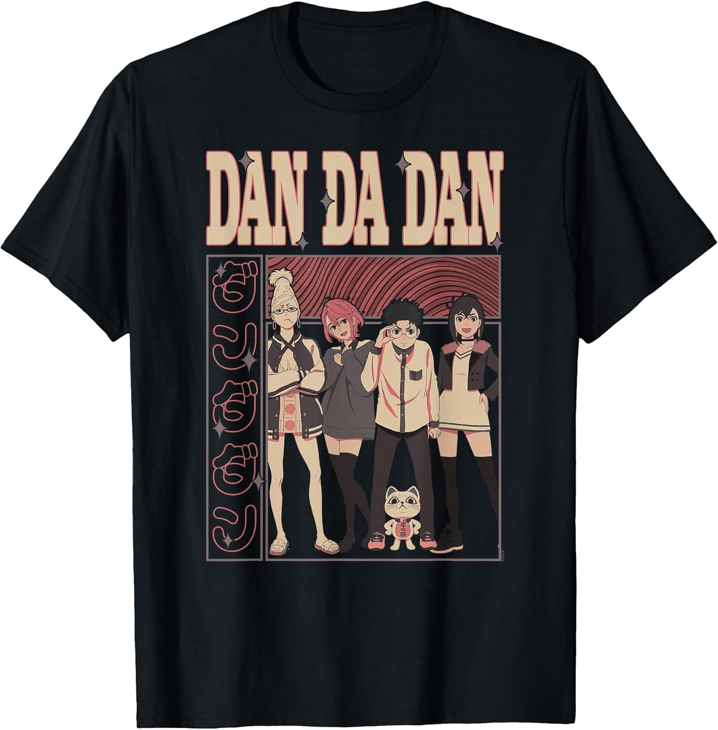 Cast of Characters with Kanji Anime T-Shirt